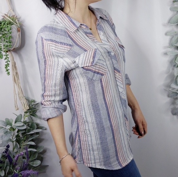 Rails Tops - RAILS Striped long sleeve button down shirt 0669